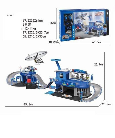 PARKING LOT WITH DIE CAST CARS