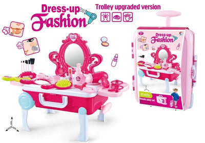 BEAUTY PLAY SET WITH ACCESSORIES TROLLY BAG