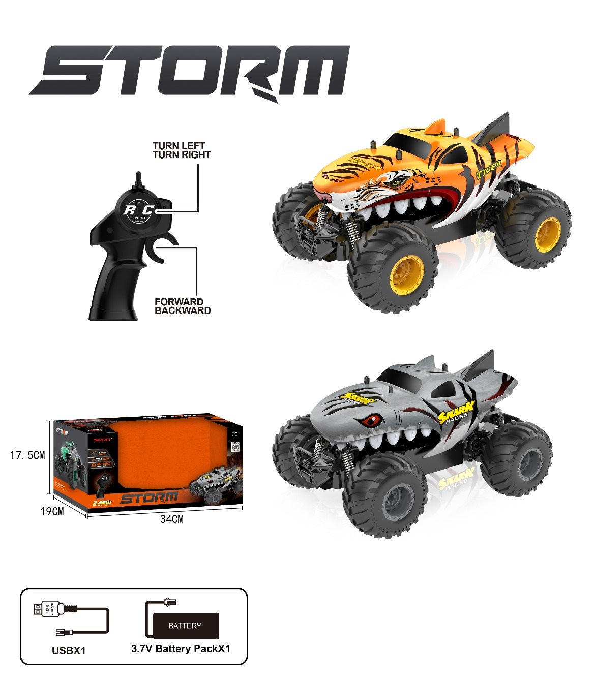 REMOTE CONTROL CAR WITH USB CHARGER 2.4G