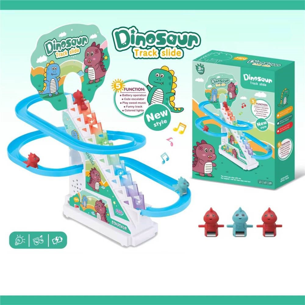 RACING TRACK DINOSAUR BATTERY OPERATED WITH LIGHT&MUSIC