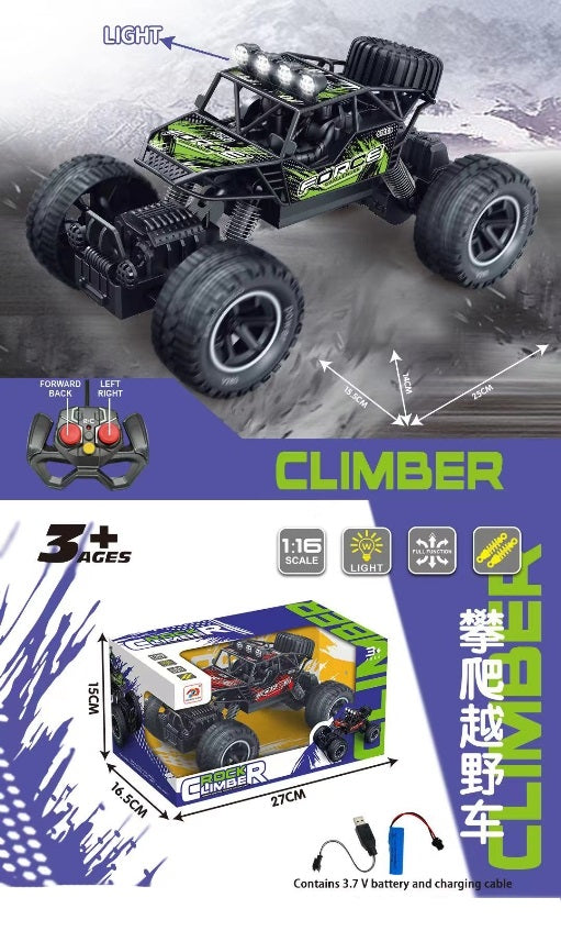 REMOTE CONTROL CAR WITH USB CHARGER 1:16 WITH LIGHT