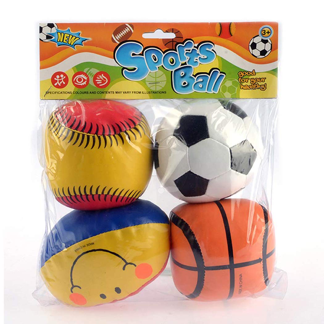SOFT TOYS 4PCS BALL SET PVC BAG+HEADER