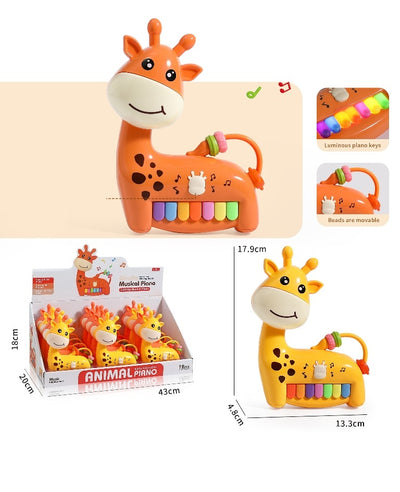 MUSICAL PIANO ANIMAL BATTERY OPERATED 12PCS DISPLAY BOX