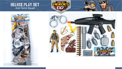 TOY GUN WITH ACCESSORIES PVC BAG+HEADER