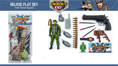 TOY GUN WITH ACCESSORIES PVC BAG+HEADER