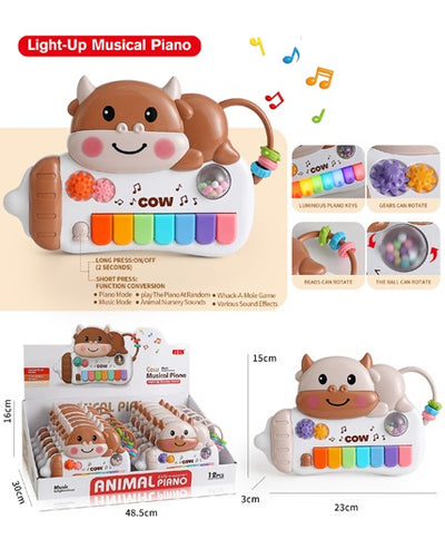 MUSICAL PIANO COW BATTERY OPERATED 12PCS SET DISPLAY BOX
