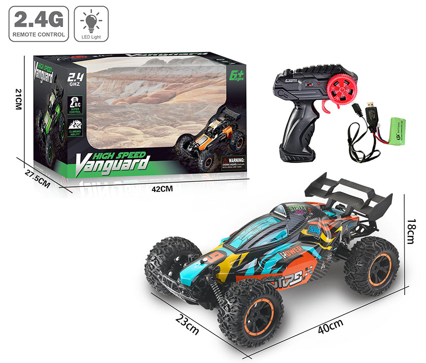REMOTE CONTROL CAR WITH USB CHARGER 1:10 2.4G & LIGHT+MUSIC