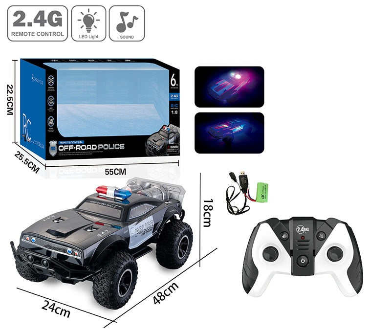 REMOTE CONTROL CAR WITH USB CHARGER 1:8 2.4G & LIGHT+MUSIC