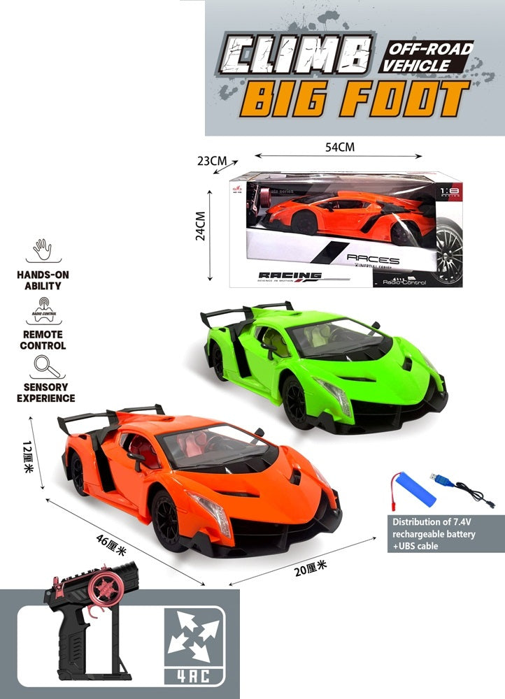 REMOTE CONTROL CAR WITH USB CHARGER 1:18 & LIGHT
