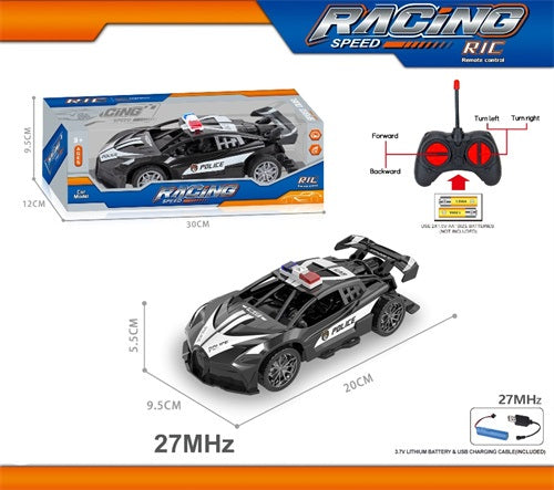 REMOTE CONTROL CAR WITH USB CHARGER 1:18