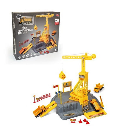 ALLOY FREE WHEEL CONSTRUCTION CAR SET