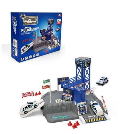 ALLOY FREE WHEEL POLICE CAR SET