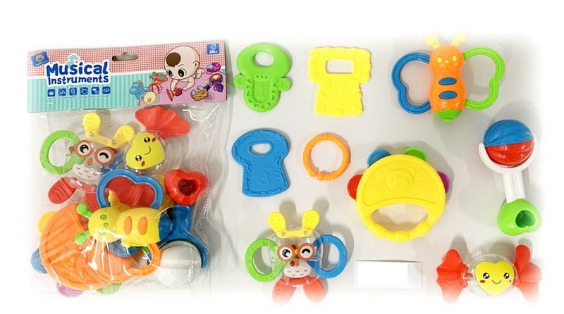 BABY ACTIVITY TOYS RATTLE SET PVC BAG+HEADER