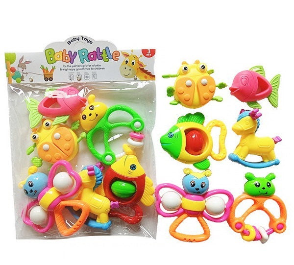 BABY ACTIVITY TOYS RATTLE SET PVC BAG+HEADER