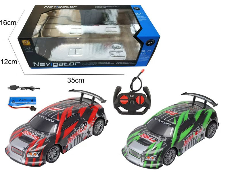 REMOTE CONTROL CAR WITH USB CHARGER 1:16 WITH LIGHT