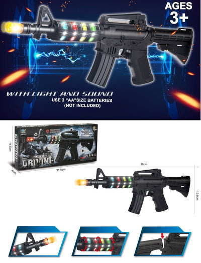 BATTERY OPERATED GUN WITH LIGHT&MUSIC