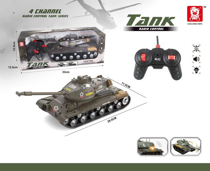 REMOTE CONTROL TANK WITHOUT CHARGER WITH LIGHT&MUSIC