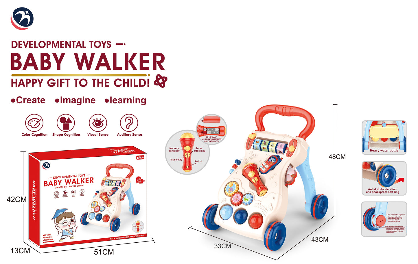 BABY ACTIVITY TOYS WALKER WITH LIGHT& MUSIC