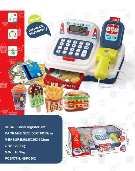 CASH REGISTER BATTERY OPERATED WITH LIGHT&SOUND