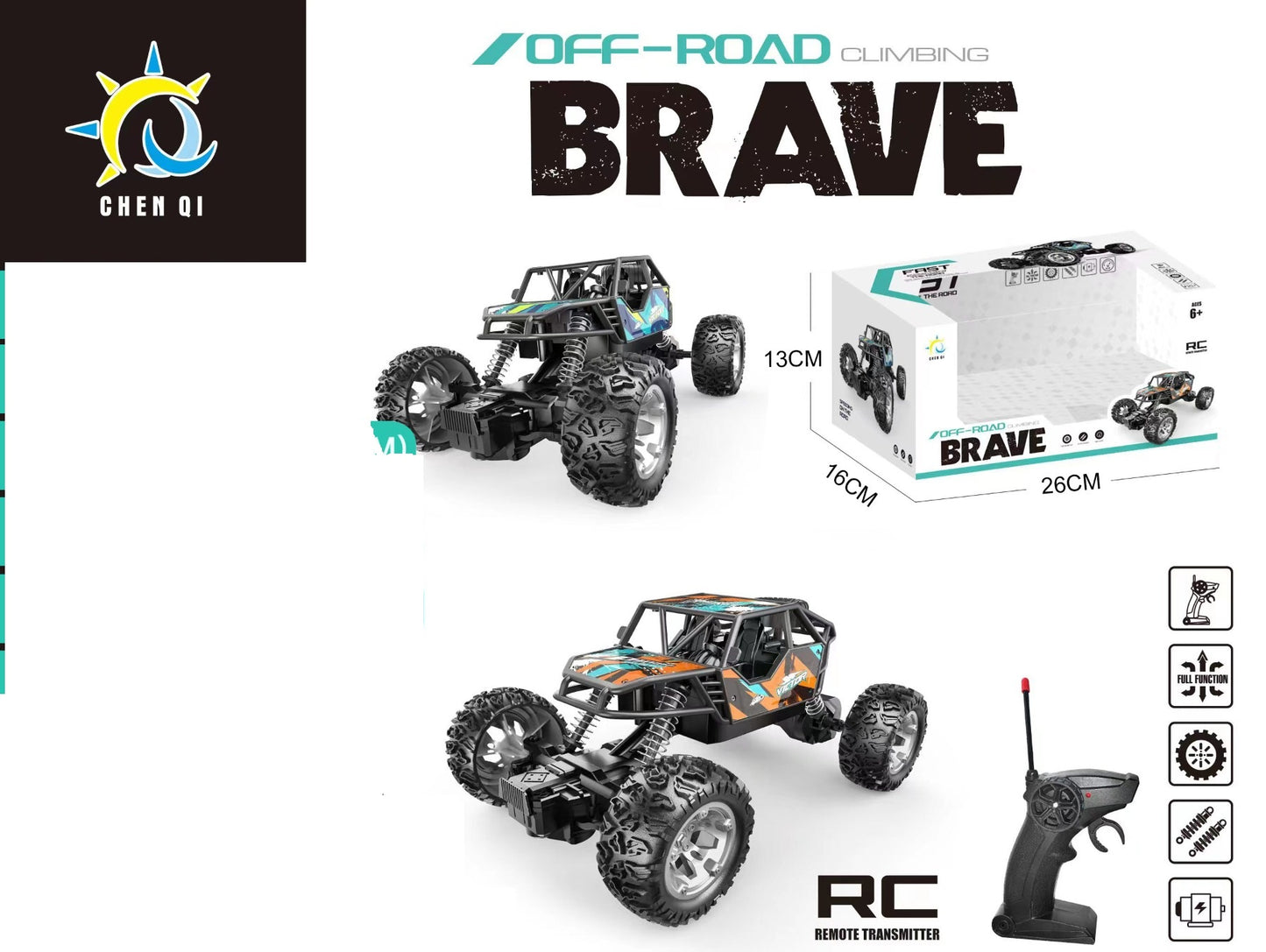 REMOTE CONTROL CAR WITH USB CHARGER 1:18