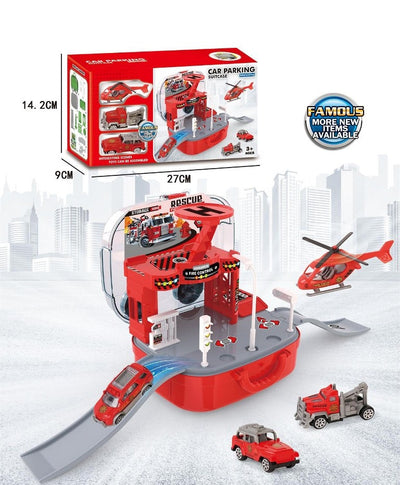 PARKING LOT FIRE 2PCS CAR &1PCS PLANE SET