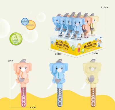 BUBBLE SET WITH 12PCS HAND FAN DISPLAY BOX