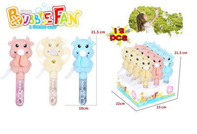 BUBBLE SET WITH 12PCS HAND FAN DISPLAY BOX
