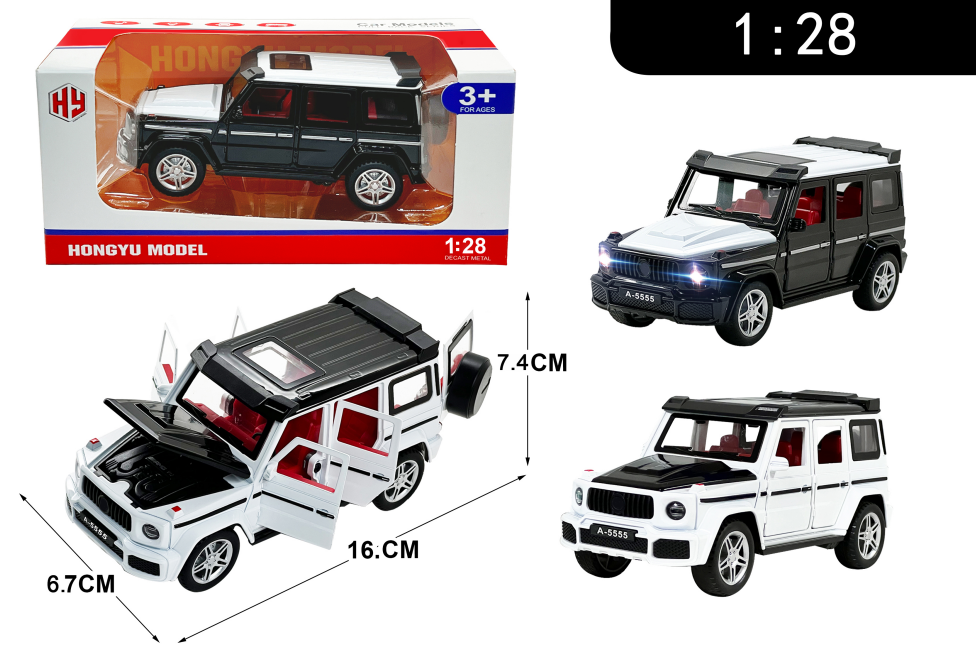 ALLOY CAR 1:28 PULL BACK DOOR OPEN WITH LIGHT&SOUND