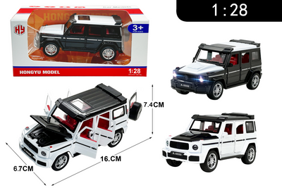 ALLOY CAR 1:28 PULL BACK DOOR OPEN WITH LIGHT&SOUND