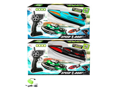 REMOTE CONTROL BOAT WITH USB CHARGER 2.4G WITH LIGHT