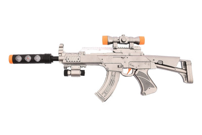 BATTERY OPERATED GUN WITH LIGHT&MUSIC PVC BAG
