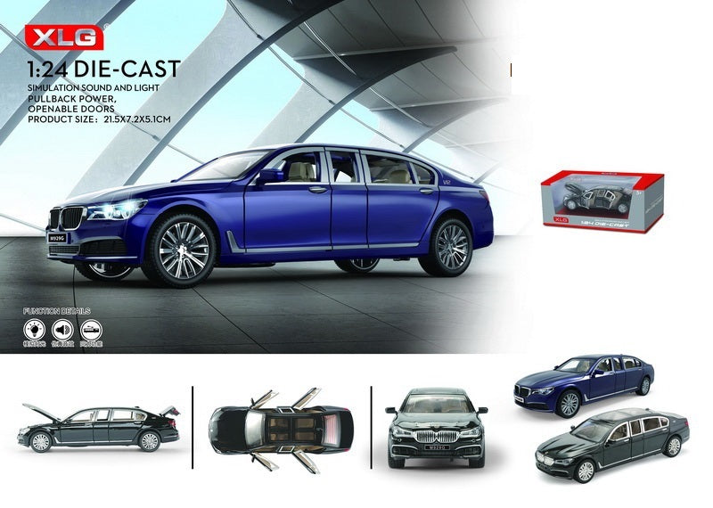 ALLOY CAR 1:24 Pull Back with Lights & Sound