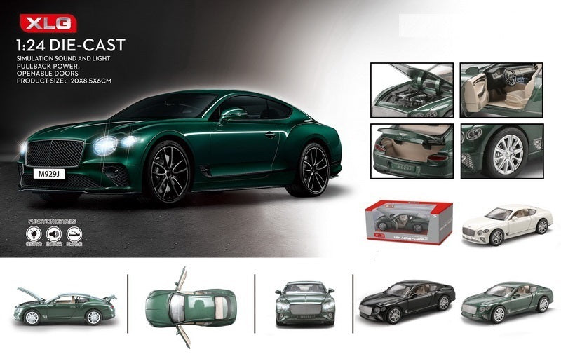 ALLOY CAR 1:24 Pull Back with Lights & Sound