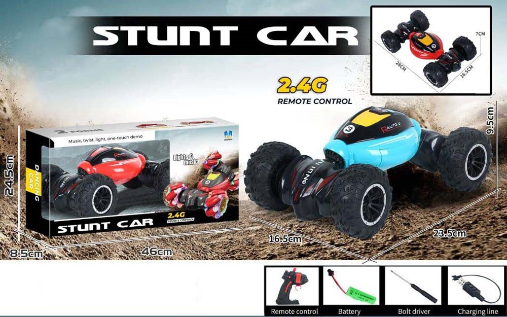 REMOTE CONTROL CAR WITH USB CHARGER 2.4G STUNT CAR &LIGHT