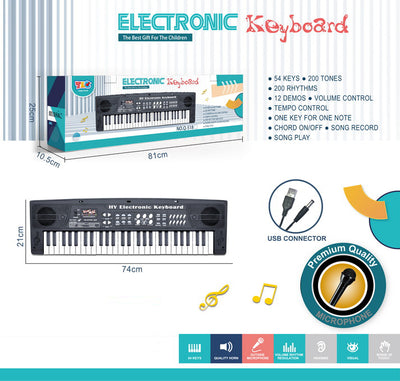 MUSICAL 54KEY ELECTRONIC KEYBOARD WITH MICROPHONE&USB
