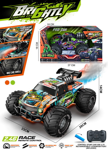 REMOTE CONTROL CAR WITH USB CHARGER 2.4G & LIGHT MUSIC &SPARY