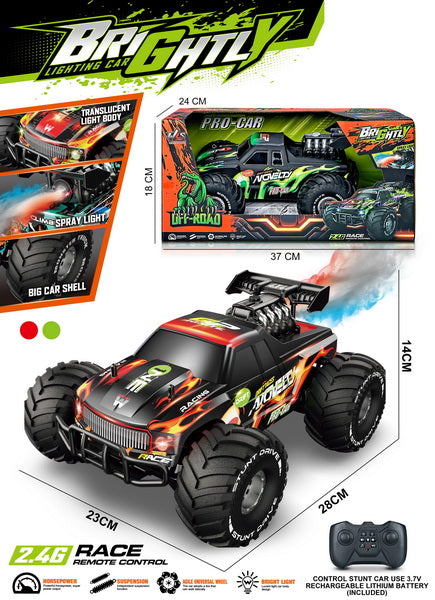 REMOTE CONTROL CAR WITH USB CHARGER 2.4G & LIGHT MUSIC &SPARY