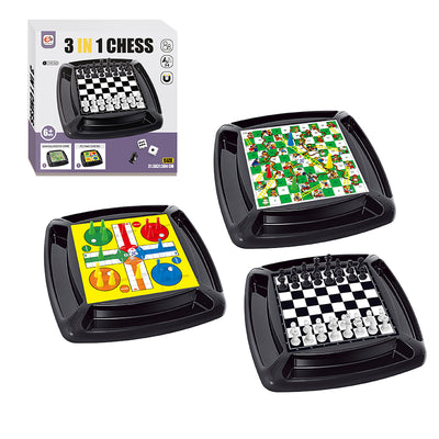 CHESS BOARD 3 IN 1 WITH LUDO & SNAKES LADDER