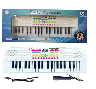 MUSICAL 37KEY PIANO WITH MICROPHONE & USB CHARGER