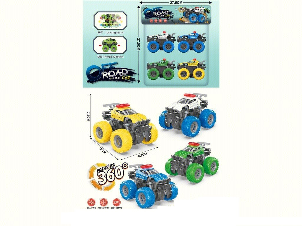 FRICTION CAR 4PCS SET PVC BAG+HEADER