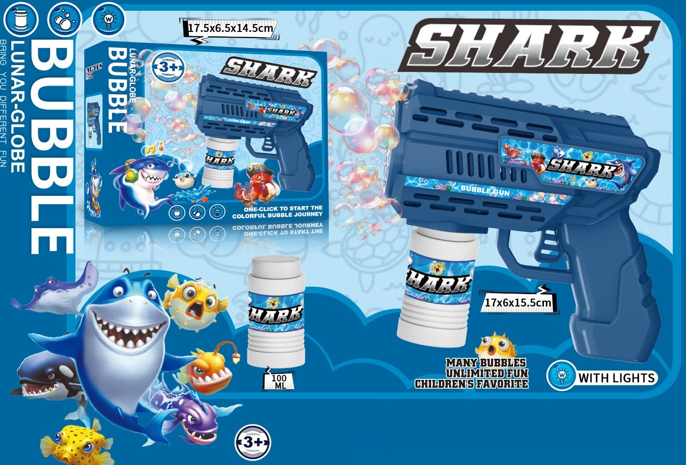 BUBBLE GUN 4 MODELS MIX
